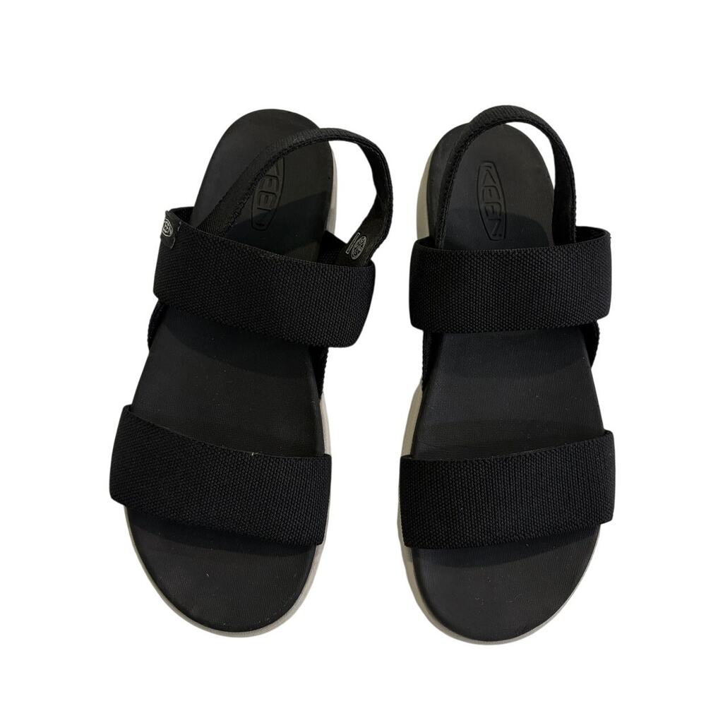 Keen Elle Backstrap Sandals Womens Size 10 Black Stretch Gore Platform 1022620 - Picture 2 of 15